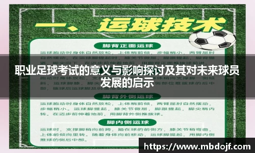 职业足球考试的意义与影响探讨及其对未来球员发展的启示